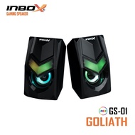 Speaker gaming inbox goliath gs-01 wired usb audio 3.5mm rgb 3d sound stereo gs01