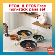 Verona non stick pan set, non stick pan, non stick wok, cookware, kitchenware set, frying pan set, pans woks, white pan, diamond coating pan