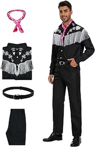 70s 80s Hippie Disco Outfits Barbi Cosplay Cowgirl Margot Robbie Cowboy Costume for Women Men