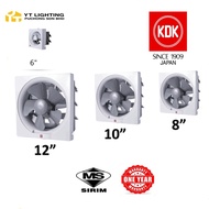 KDK Wall Ventilation Exhaust Fan 15AAQ1 (6")/ 20AQM8(8")/ 25AQM7(10")/ 30AQM8(12")
