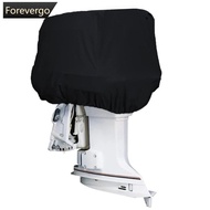 FOREVERGO 15-250HP 210D Waterproof Motor Engine Boat Cover Yacht Half Outboard Anti UV Dustproof Cover Black Silver Marine Engine Protector Canvas P6Q6