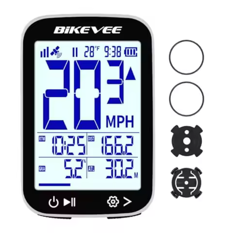 Bike Speedometer GPS Wireless Cycling Computer Auto Start/Stop, Auto Backlight, Waterproof Bicycle O