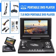 7.8-inch DVD Player Portable Home Car DVD Player VCD CD Game TV Player USB Radio Adapter Supports FM