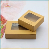 [20pcs/pack] Kraft Paper Food Box Packaging With Window / Disposable Cupcake Dessert Pastry Box Packaging / Wedding Birthday Party Favor Handmade Cookies Macaroon Donuts Box