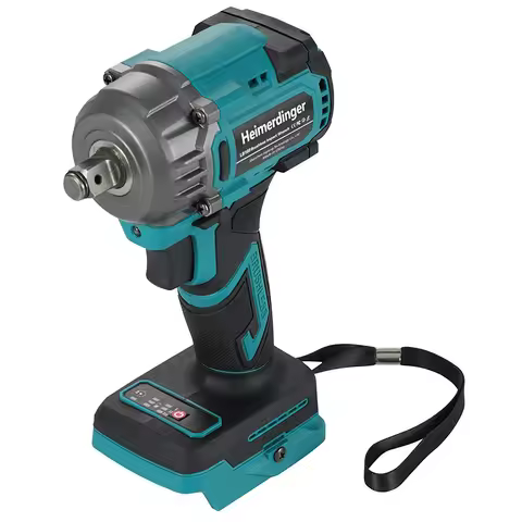 Heimerdinger 18V 550NM 1/2 brushless cordless impact wrench compatible with makita battery for car, 