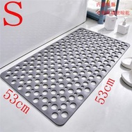 日本暢銷 - n78（灰色）53*53cm 浴室多功能止滑墊 防水排水孔 廁所/洗手間/浴缸/淋浴間/衛浴用小朋友/孕婦/兒童/老人必備 防摔加厚 速乾地毯 防滑浴室地墊 衛生間廁所隔水地墊 腳墊