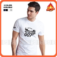 [4 Colors] Aston Martin No Time To Die 007 T Shirt Cotton Motorsport Racing Fashion Pakaian Baju Pri