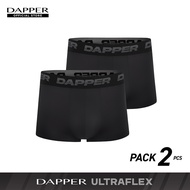 DAPPER แพ็ค 2 ชิ้น กางเกงชั้นในชาย Dapper Ultraflex ทรง Trunks สีดำ
