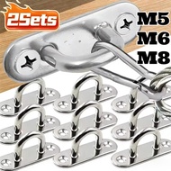 1/2Sets 316 Stainless Steel Oval Hooks - Hardware Accessories - Wall Mounting Anchor Rope Hanger - G