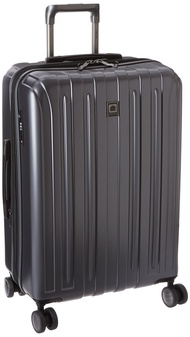 DELSEY Paris Titanium Hardside Expandable Luggage with Spinner Wheels, Graphite, Checked-Medium 25 Inch