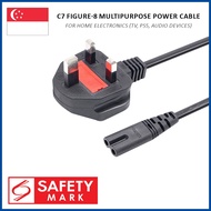 C7 Figure 8 Power Cable 2 Pin AC Cord Replacement 1M 1.5M 1.8M 3M 5M for TV PS4 PS5 Soundbar Laptop