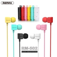 ORIGINAL REMAX RM-502 3.5MM COLORFUL Wired Clear Stereo Earphones With HD Microphone Angle In-Ear