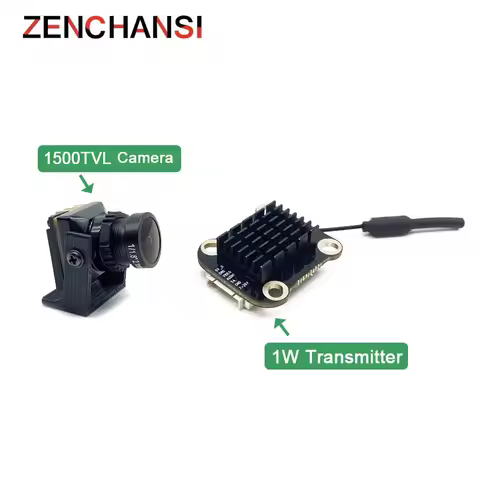 Over 5km fpv suit 5.8G 48CH 1000mW adjustable Wireless AV Transmitter Lancher +CMOS 1500TVL fpv came