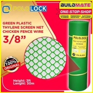 ❁ ✲ ✑ Green Plastic Polyethylene Screen Net Chicken Fence Wire 3 ft 3/8" BUILDMATE