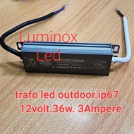 Trans Former Driver Transformer Led Outdoor 3A 3Ampere 12Volt 12V 36Watt 36W Ip67