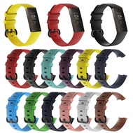 Ready Stock Same Day Shipment Suitable for Fitbit charge 3 Silicone Strap charge 4 Replacement Wristband Bracelet Strap Color Diamond Silicone Replacement Strap