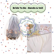 BRIDE TO HEADBAND BRIDAL SHOWER VEIL TILE BRIDE TO Be/VEIL TILE BRIDAL SHOWER