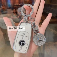 Mercedes GLC C200 E200 C250 350 450 Car Key Protective Case Keychain (long key)