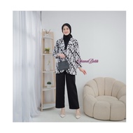 Anisa Femme Blazer Top Casual Outfit Ohana Batik