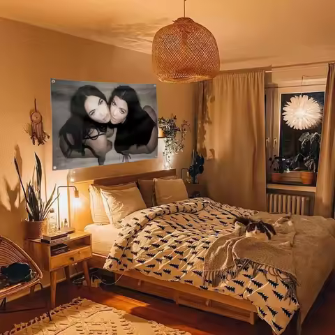 VIKAMA Megan Fox and Kourtney Kardashian Tapestry Celebrity Poster Bedroom/Dorm/Music Room Aesthetic
