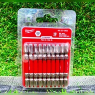 MILWAUKEE ดอกไขควง (ตัวเลือก 48-32-4362 PH3 65MM./48-32-4364 PH2 110MM.) 10/PACK. DOUBLE ENDED IMPAC
