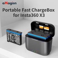 [觀塘/太子實體店] 現貨 amagisn PORTABLE FAST CHARGE BOX FOR INSTA360 X3 電池快充盒
