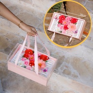 Flower Box HH09 with Money Tray (Free Card & Lights) Meaningful Gift for March 8, Birthday, Valentin
