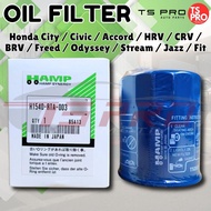 Hamp H1540-RTA-003 Oil Filter - Honda City / Civic / Accord / HRV / CRV / BRV / Freed / Odyssey / St