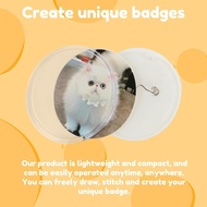 Badge Maker Machine Solid Pin Maker CreativePress Machine Badge Punch Kit Easy to Use Pin Badge Make