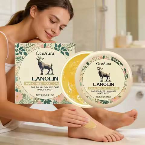 Lanolin Hand and Foot Moisturizing Cream for Dry Rough Skin Anti Cracked Improve Dry Peeling Skin Re