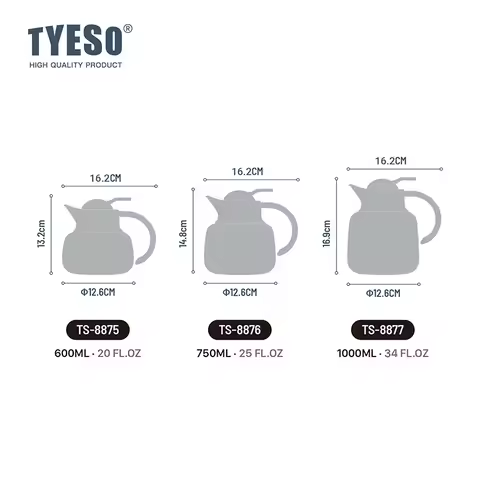 Tyeso Pumpkin-Shaped Thermos Steel Insulated Tea Infuser Hot Cold Water Bottle Removable Infuser 304