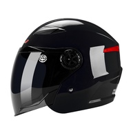HNJ Half Helmet Open Face Motorcycle Single Visor Motor Orang Dewasa Helmet