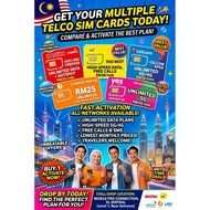 Malaysian Telco SIM Card - Halo BeOne RedOne OneXOX TuneTalk
