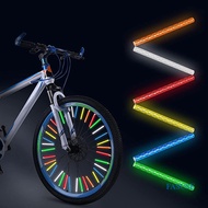 FASUSE 12pcs Reflector Bicycle Wheel Rim Spoke Bike Mount Warning Light Strip Tube Lg