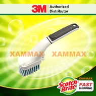3M Scotch Brite Handy Scrubber PM FOR BULK ORDER - White handle with black grip and blue bristles fo