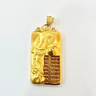 22k / 916 Gold Abacus Pendant with Design Big Size