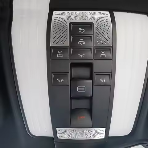 Stainless Steel Car Roof Reading Lamp Audio Speaker Decoration Net Cover Trim For Mer