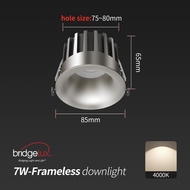 Modern 3 Color Downlight Led Ceiling Light 7W/12W RG0 Anti-blue No Flicker CRI98 Spotlight