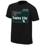 Gildan-wwe Brock Lesnar Suplex City Exit F5 Round Neck T-Shirt Black For Mensize S-5XL