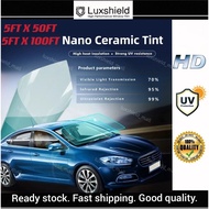 🇲🇾Big Roll Gelap 30% 4K Nano Ceamic Ultra HD Tinted IRR95%+ UV99% Tinted Kereta Tinted Rumah 5FTx 50