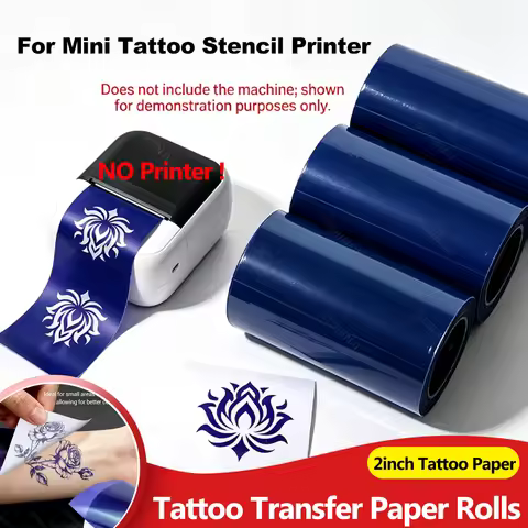 2 Inch 52mm Tattoo Transfer Paper 1/4/8Rolls Simple and Easy-to-Use for Portable Mini Tattoo Printer