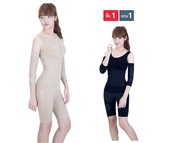 [ซื้อ 1 แถม 1]Lalita ชุดกระชับสัดส่วน สลิมมิ่งเชป สีเนื้อ 1 ชุด+สีดำ 1 ชุด  ชุดลดน้ำหนัก ชุดชั้นใน ช