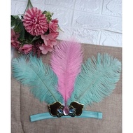 Premium ostrich feather bandana