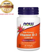 Now Foods, Vitamin D-3, 50 mcg (2,000 IU), 30 Softgels, Vermicelli, Strong Bones