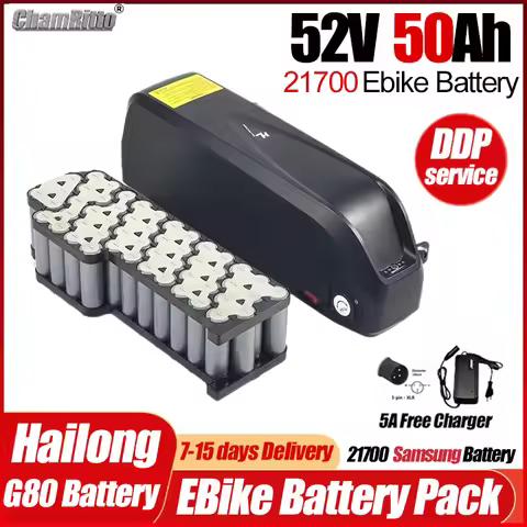 52v 45ah ebike Hailong batteries 50ah Electric bicycle chamrider 30ah Battery 21700 52v 40ah Bafang 