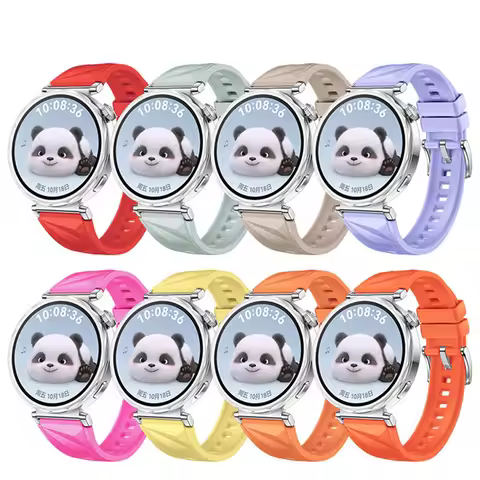 18mm Silicone Strap for Huawei Watch GT4 41MM / GT5 41MM / GT5 Pro 42MM Ice Crystal Pattern Silicone