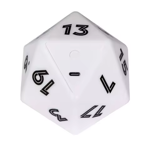 86MM D20 USB Rechargeable Dice Giant 20 Sided LED Lamp D20 Polyhedral Dice for Role-Play Game D&D Ba
