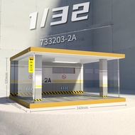 1/32 Diorama Car Parking Lot Background Diecasts Display Wood Unit