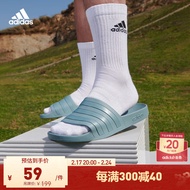 adidas ADILETTE AQUA休闲沙滩拖鞋男女阿迪达斯官方轻运动 蓝灰 46(285mm)