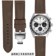 Ready Stock Watch Strap Suitable for Seiko No. 5 Panda Di Three Eye Disc One Piece Small mm Black Green Water Ghost Canned Watch Genuine Leather Strap Male